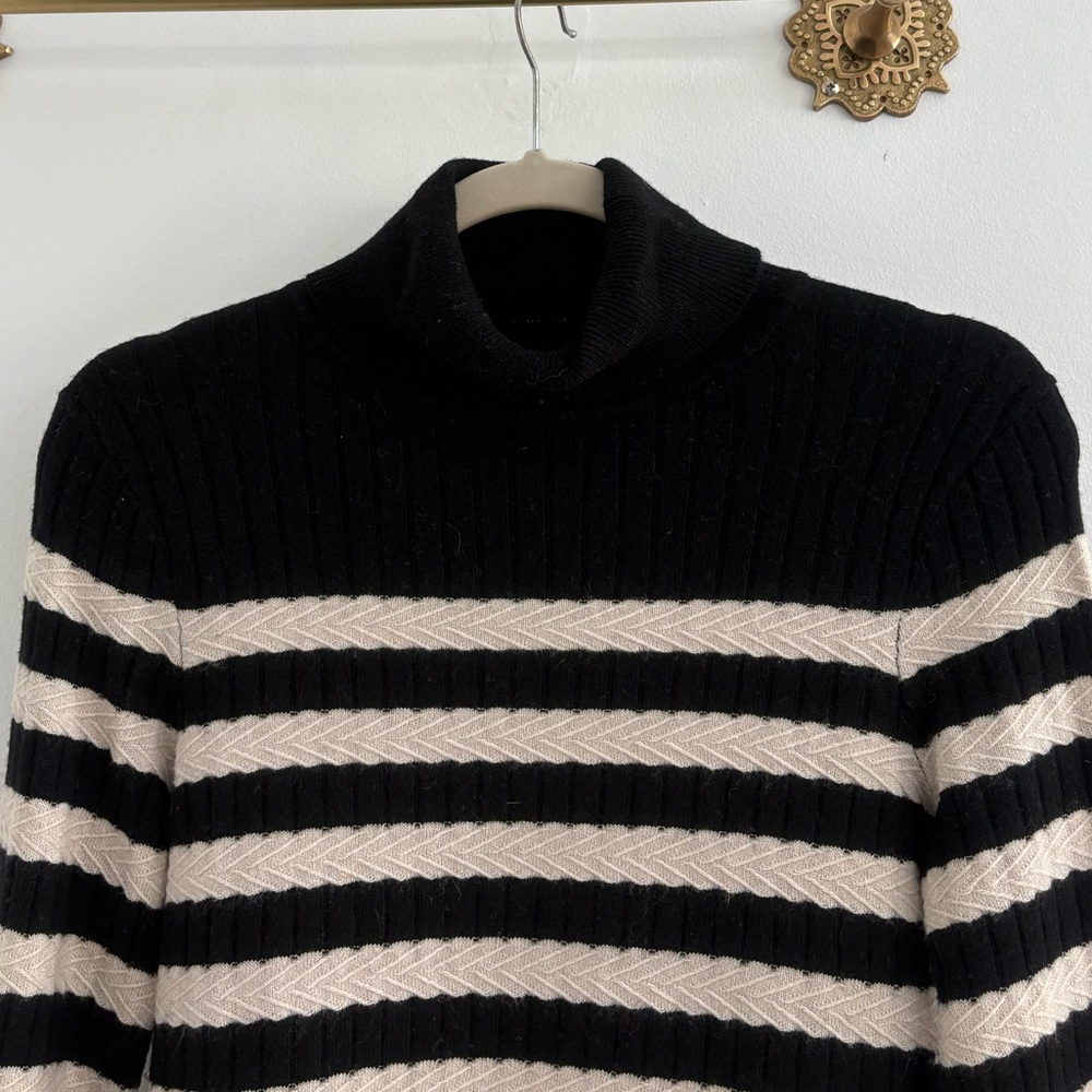 Lingua Franca Morrissey Stripe Turtleneck Small - Picture 3 of 7